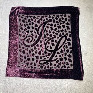 Purple Leopard Print Scarf